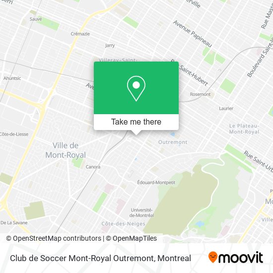 Club de Soccer Mont-Royal Outremont map