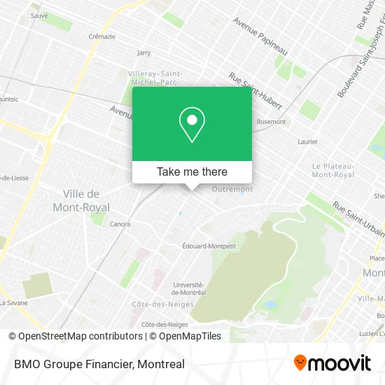 BMO Groupe Financier map