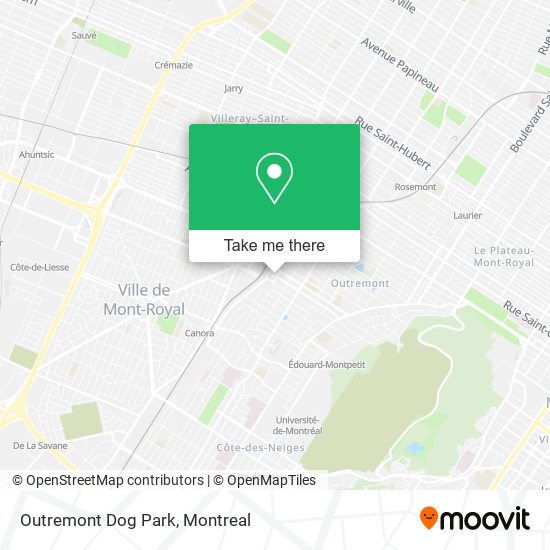 Outremont Dog Park map