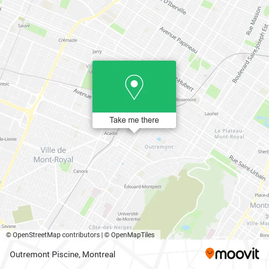 Outremont Piscine map