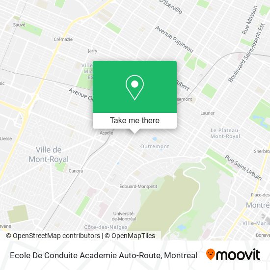 Ecole De Conduite Academie Auto-Route map