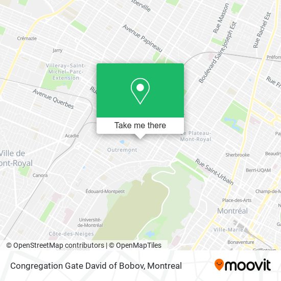 Congregation Gate David of Bobov map