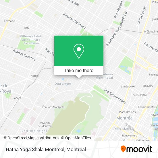 Hatha Yoga Shala Montréal map