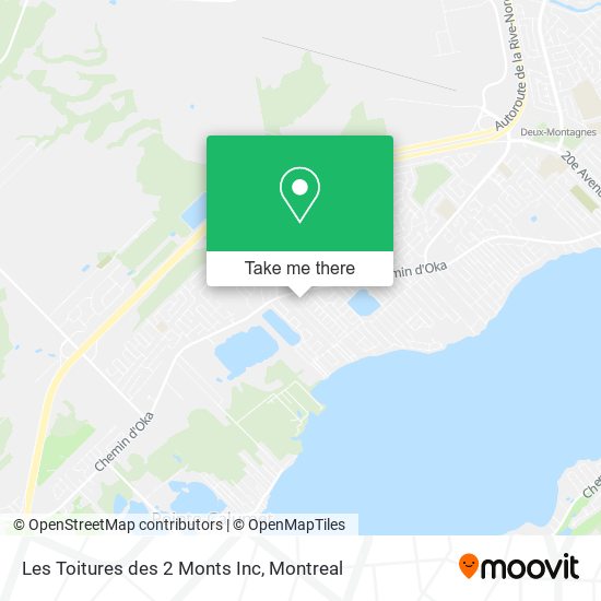 Les Toitures des 2 Monts Inc map