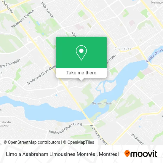 Limo a Aaabraham Limousines Montréal map