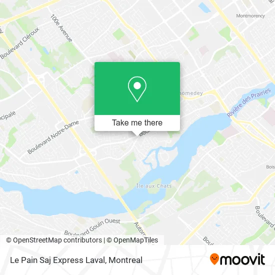 Le Pain Saj Express Laval map