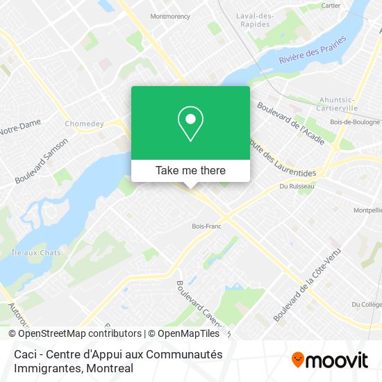 Caci - Centre d'Appui aux Communautés Immigrantes map