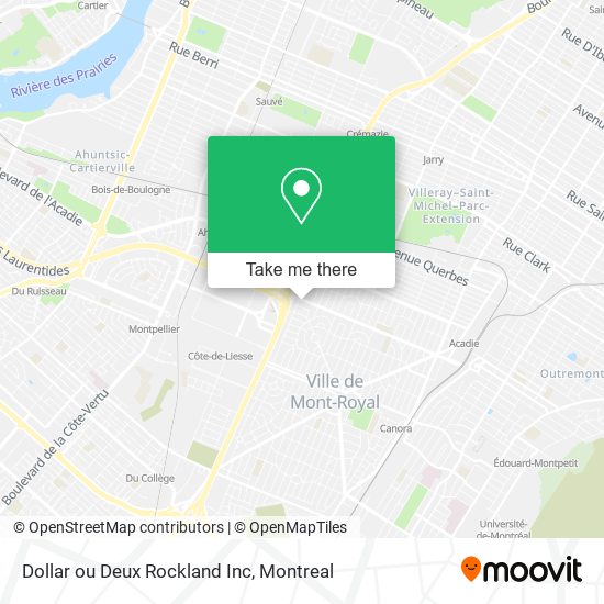 Dollar ou Deux Rockland Inc map