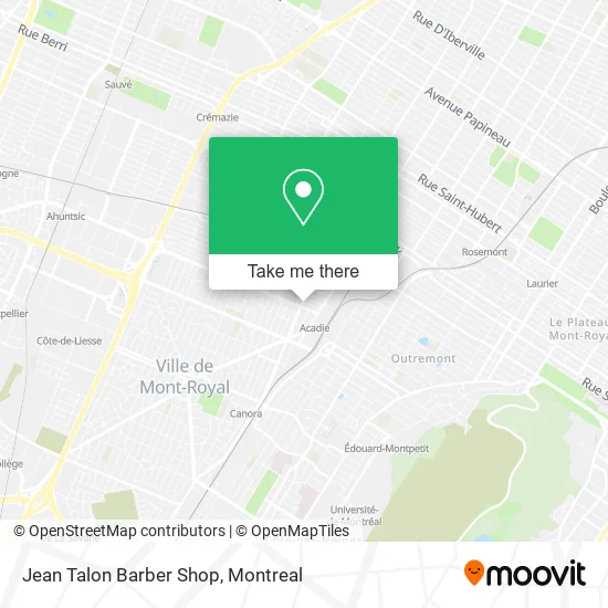 Jean Talon Barber Shop map