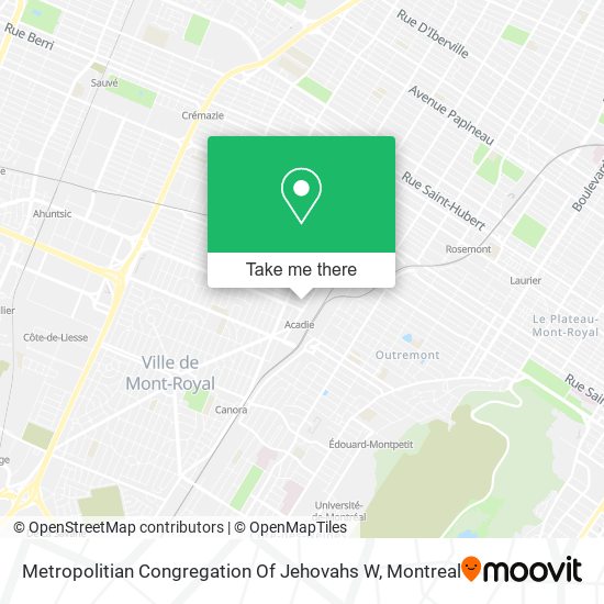 Metropolitian Congregation Of Jehovahs W map