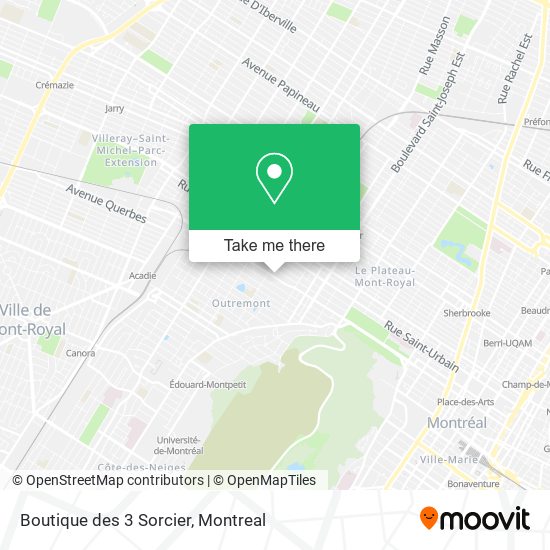 Boutique des 3 Sorcier map