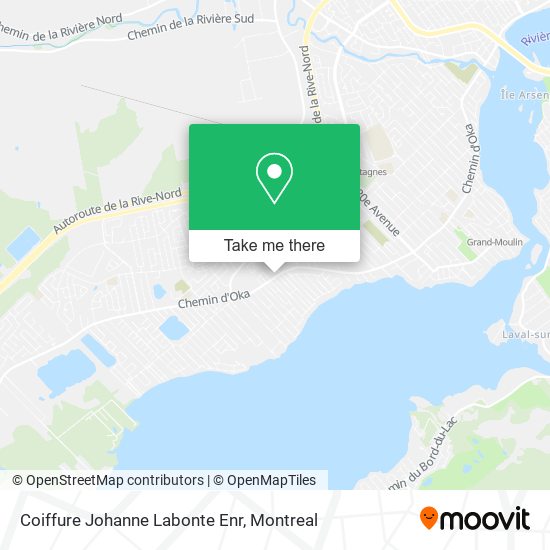 Coiffure Johanne Labonte Enr map