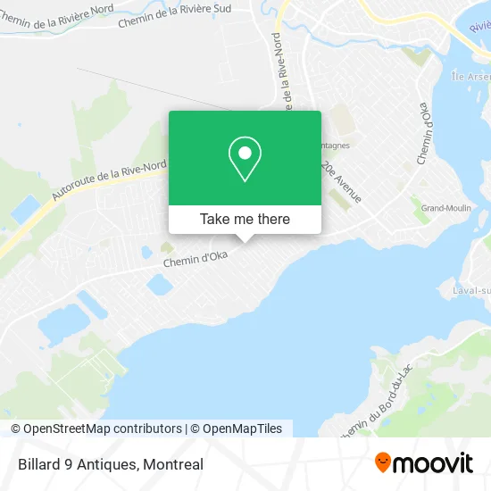 Billard 9 Antiques map