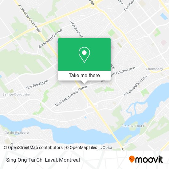 Sing Ong Tai Chi Laval map