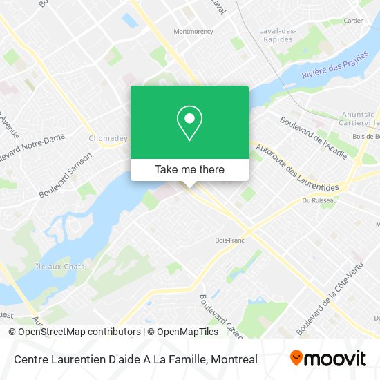 Centre Laurentien D'aide A La Famille map