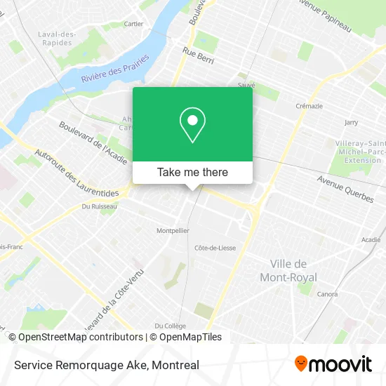 Service Remorquage Ake map