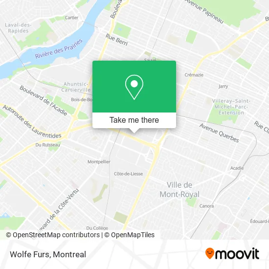 Wolfe Furs map