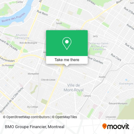 BMO Groupe Financier map