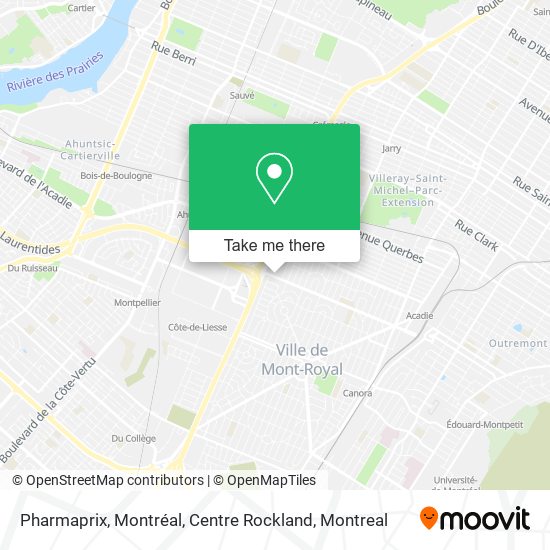 Pharmaprix, Montréal, Centre Rockland map