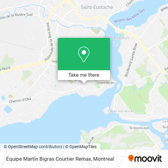 Équipe Martin Bigras Courtier Remax map