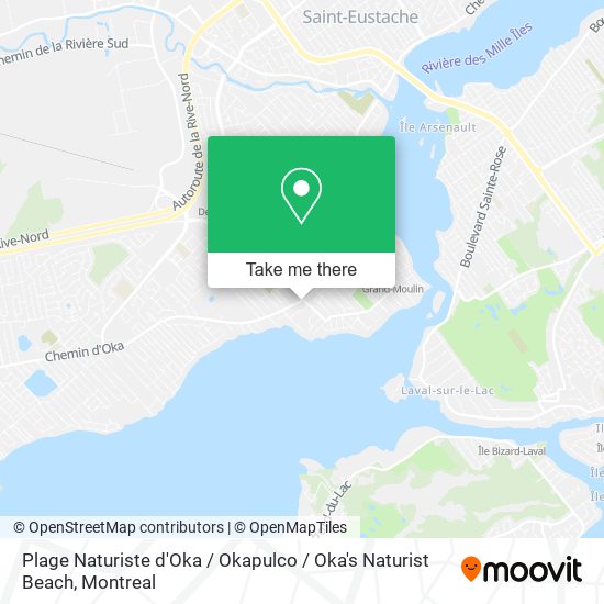 Plage Naturiste d'Oka / Okapulco / Oka's Naturist Beach map