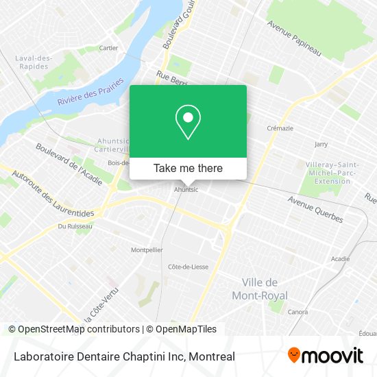 Laboratoire Dentaire Chaptini Inc map