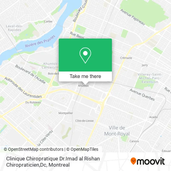 Clinique Chiropratique Dr.Imad al Rishan Chiropraticien,Dc map