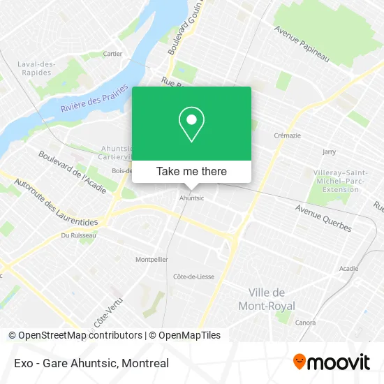 Exo - Gare Ahuntsic map