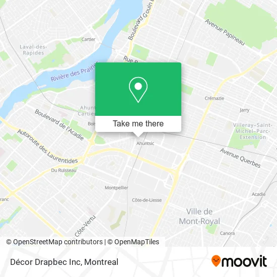 Décor Drapbec Inc map