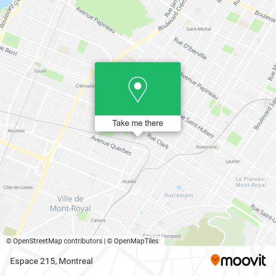 Espace 215 map