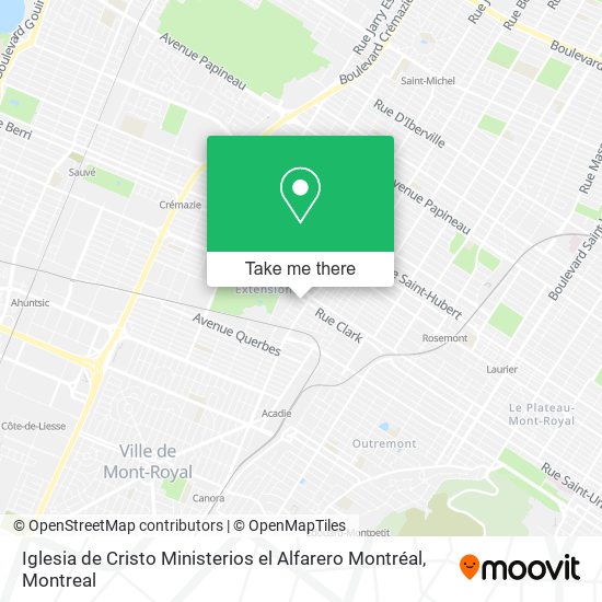Iglesia de Cristo Ministerios el Alfarero Montréal map
