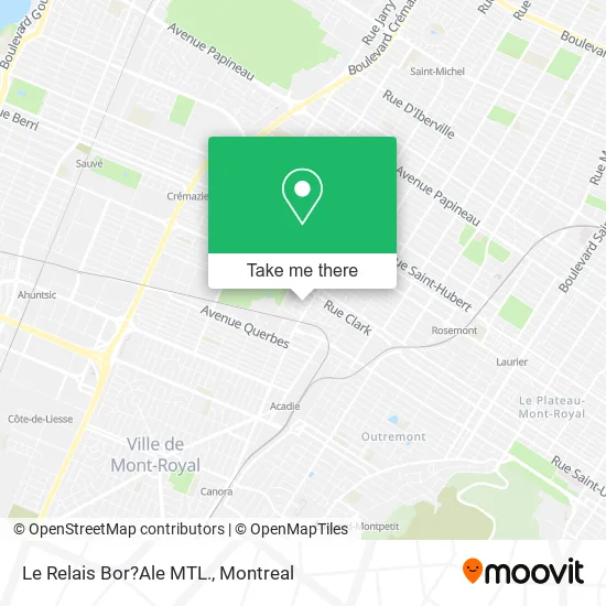 Le Relais Bor?Ale MTL. map