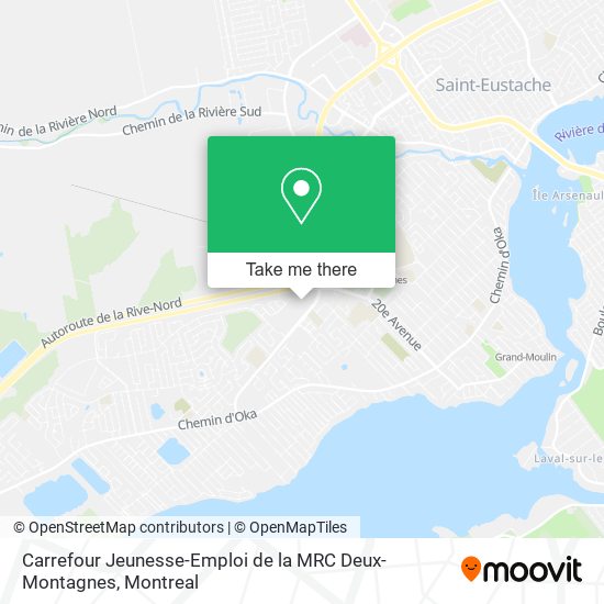 Carrefour Jeunesse-Emploi de la MRC Deux-Montagnes map