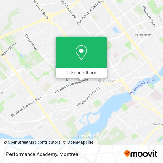 Performance Academy map