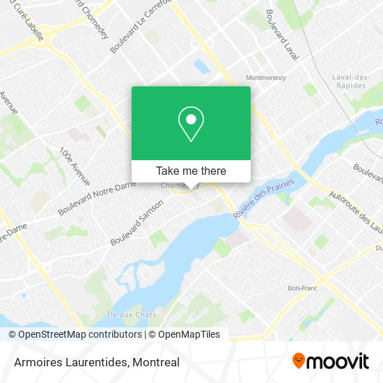 Armoires Laurentides map