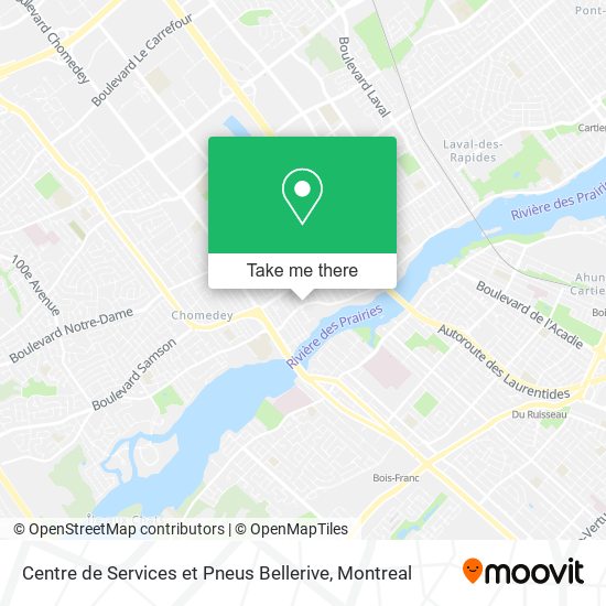 Centre de Services et Pneus Bellerive map