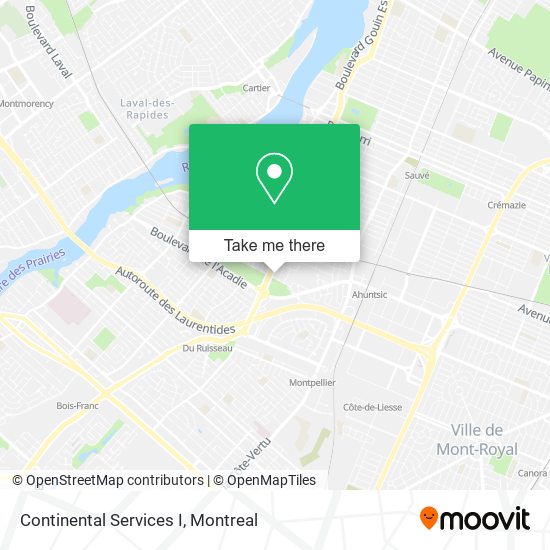Continental Services I map