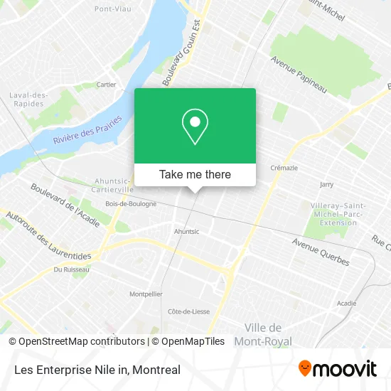 Les Enterprise Nile in map