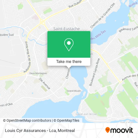 Louis Cyr Assurances - Lca map