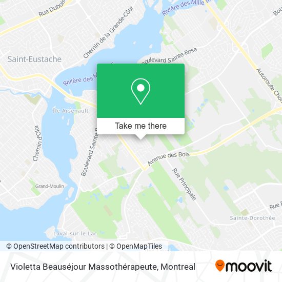Violetta Beauséjour Massothérapeute map