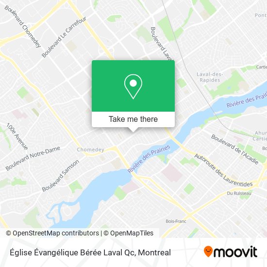 Église Évangélique Bérée Laval Qc map