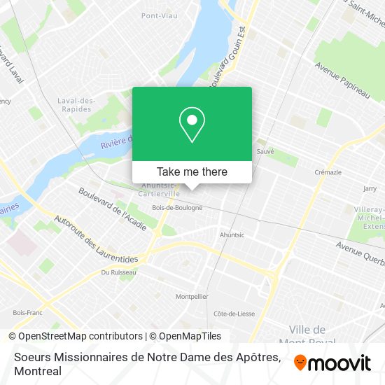 Soeurs Missionnaires de Notre Dame des Apôtres map