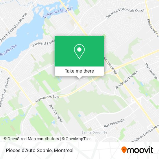 Pièces d'Auto Sophie map