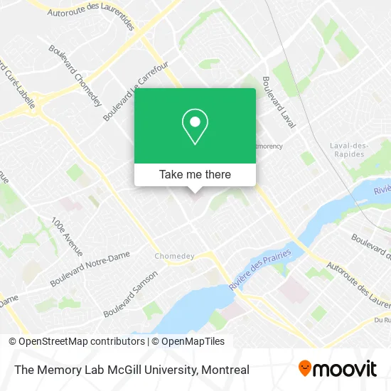 The Memory Lab McGill University map