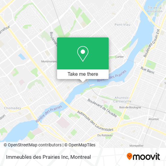 Immeubles des Prairies Inc map