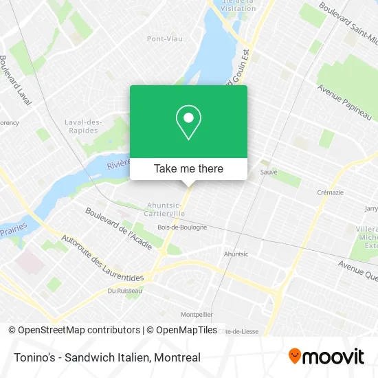 Tonino's - Sandwich Italien map