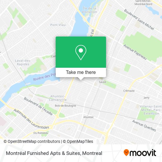 Montréal Furnished Apts & Suites map