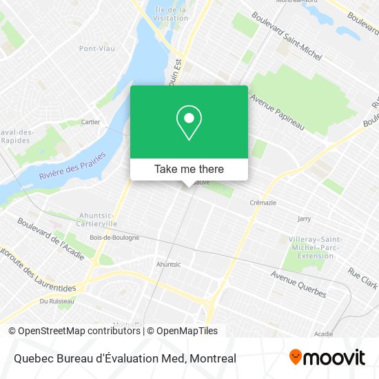 Quebec Bureau d'Évaluation Med map