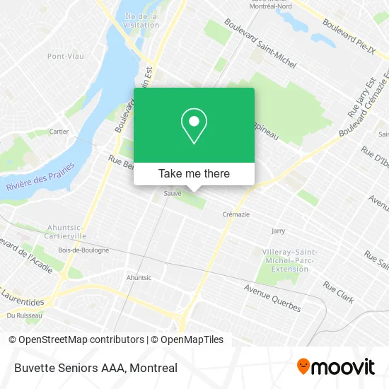 Buvette Seniors AAA map