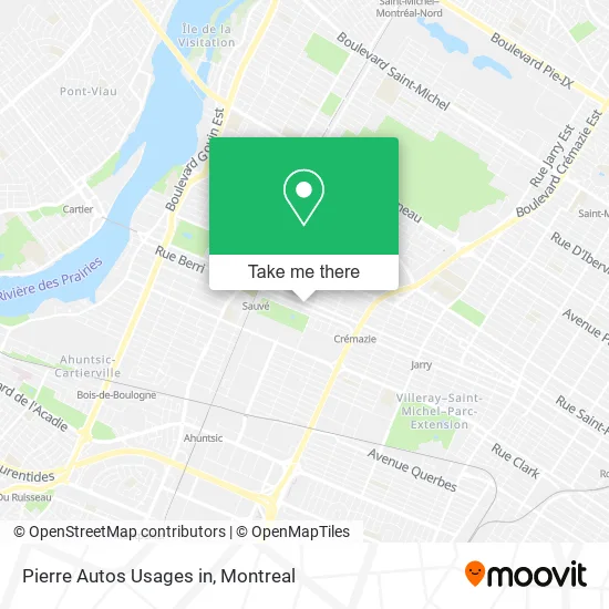 Pierre Autos Usages in map